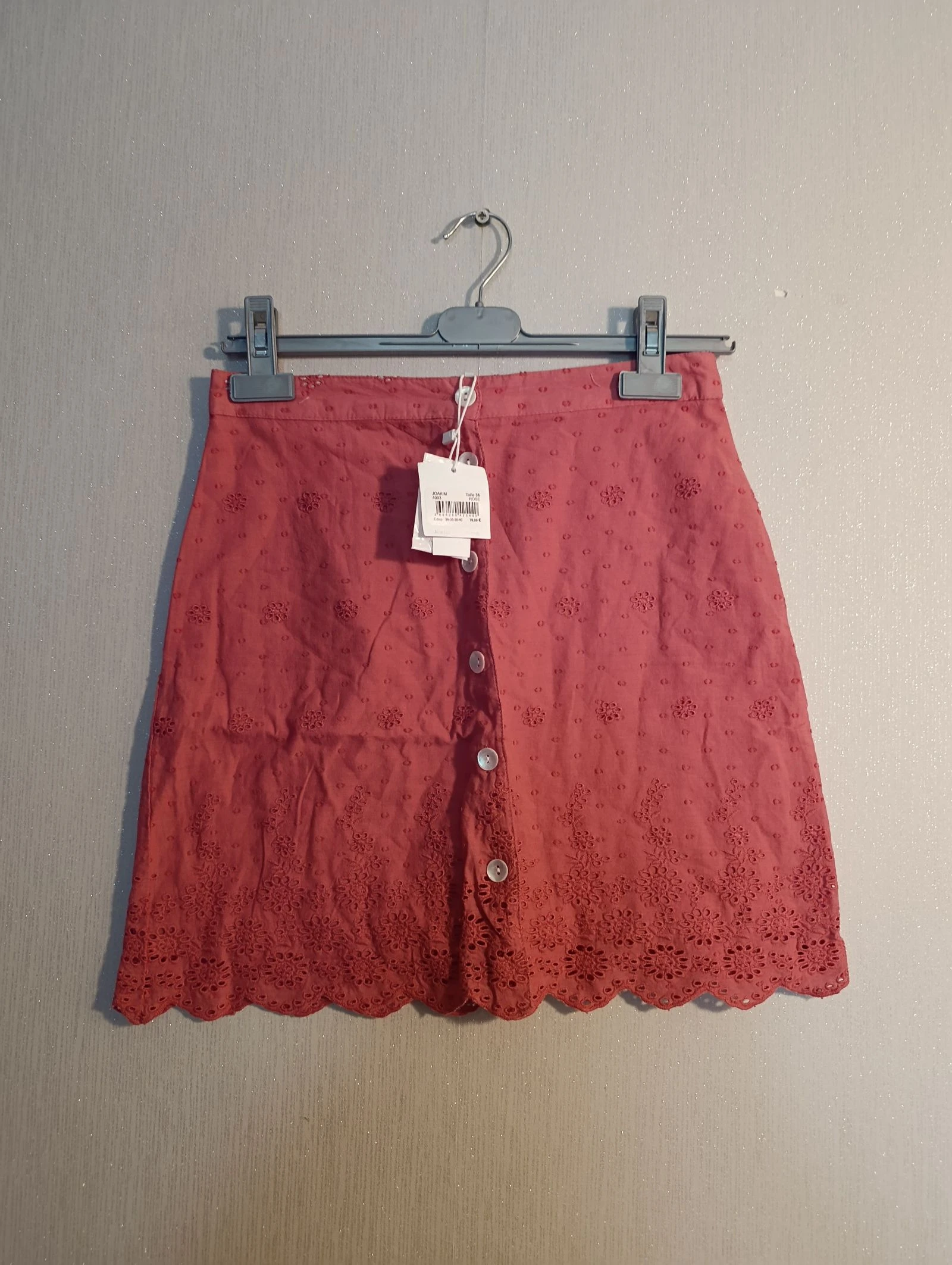Jupe courte en broderie anglaise Karl Marc John - Modèle JOAKIM - Taille 36